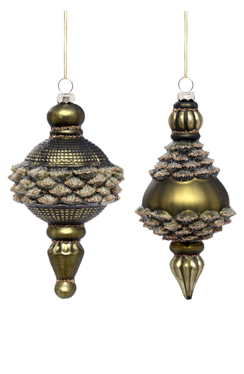Mark Roberts Antique Drop Ornament, Set of 6, Main, color, Moss Green