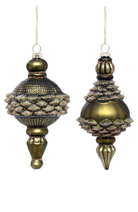 Antique Drop Ornament, Set of 6