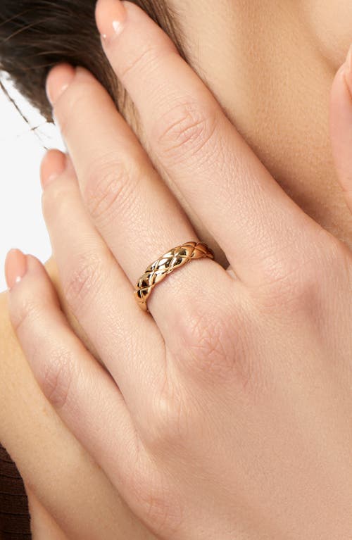 Ana Luisa Quilted Ring In Gold