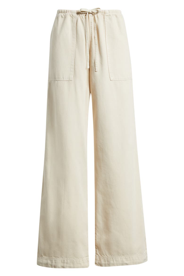 Claire Cotton Blend Wide Leg Pants, Alternate, color, SAND