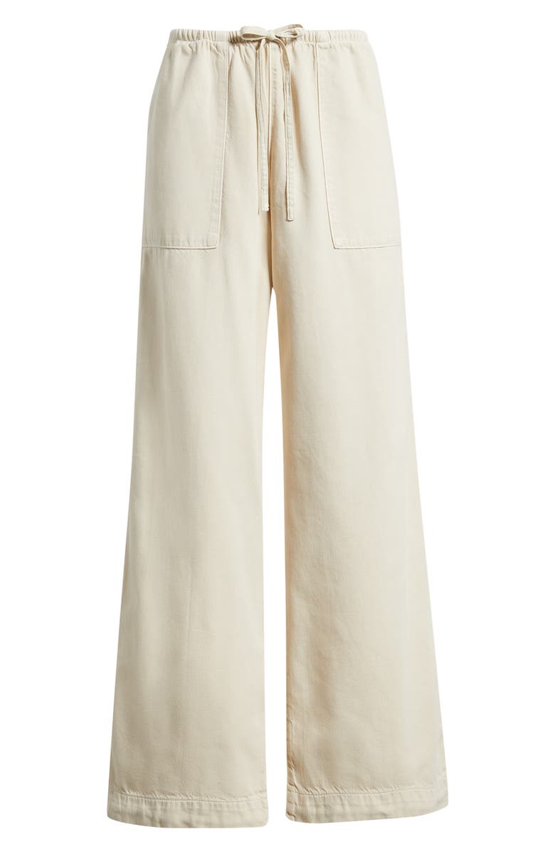 rag & bone Claire Cotton Blend Wide Leg Pants, Main, color, Sand