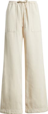 rag & bone Claire Cotton Blend Wide Leg Pants