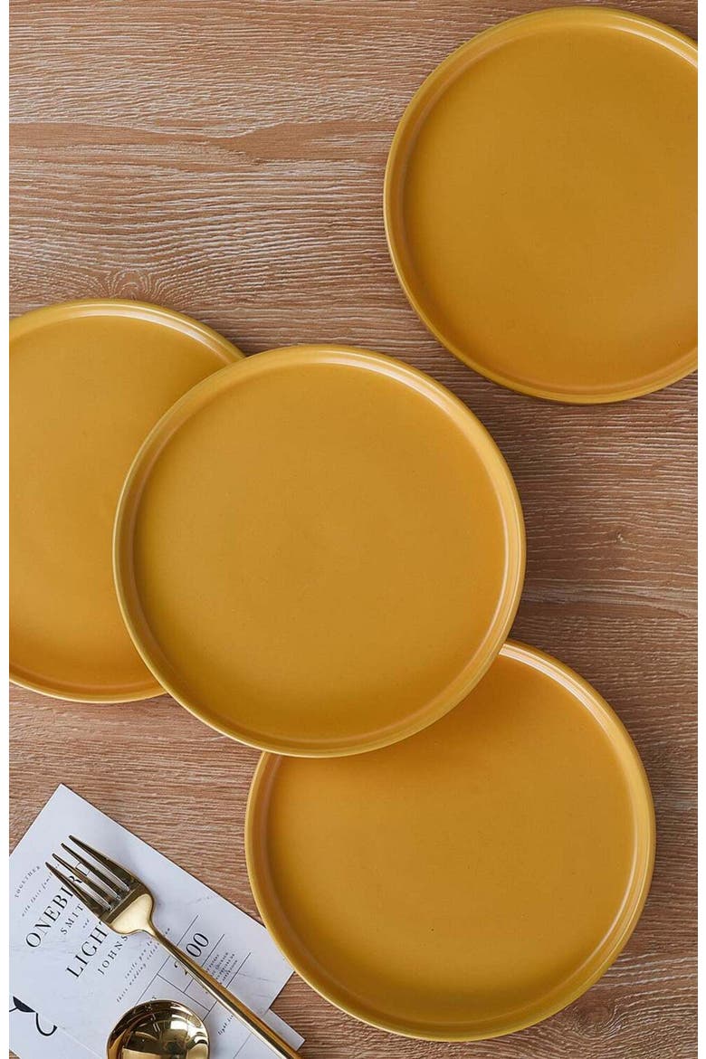 Cleo Stoneware 16-Piece Dinnerware Set, Alternate, color, Yellow