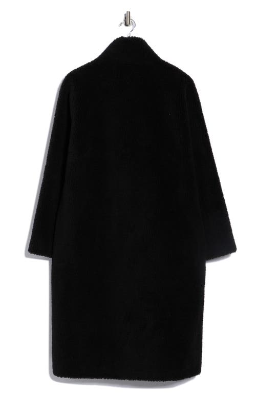 Rebecca Minkoff Faux Shearling & Faux Leather Coat In Black