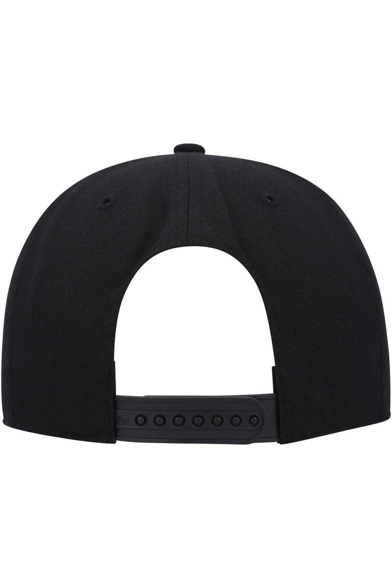 Men's '47  Black Pittsburgh Penguins Sure Shot Captain Snapback Hat, Alternate, color, Black