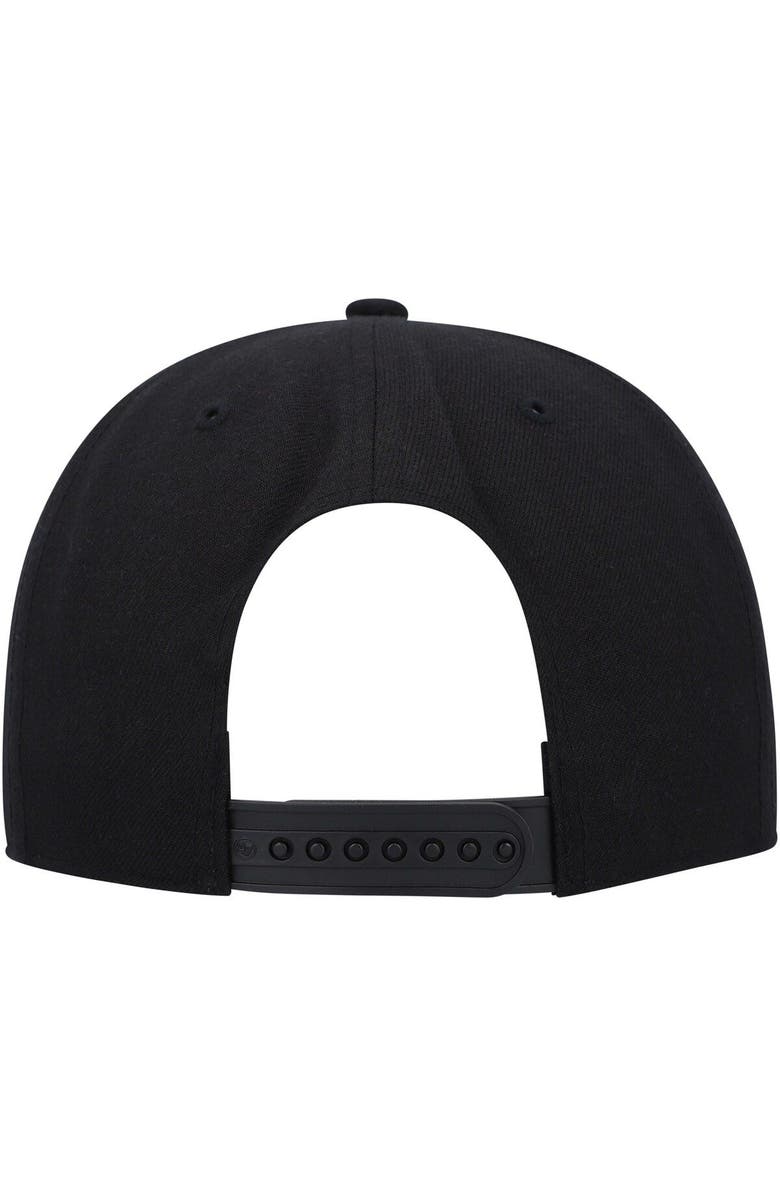 '47 Men's '47 Black Pittsburgh Penguins Sure Shot Captain Snapback Hat, Alternate, color, Black