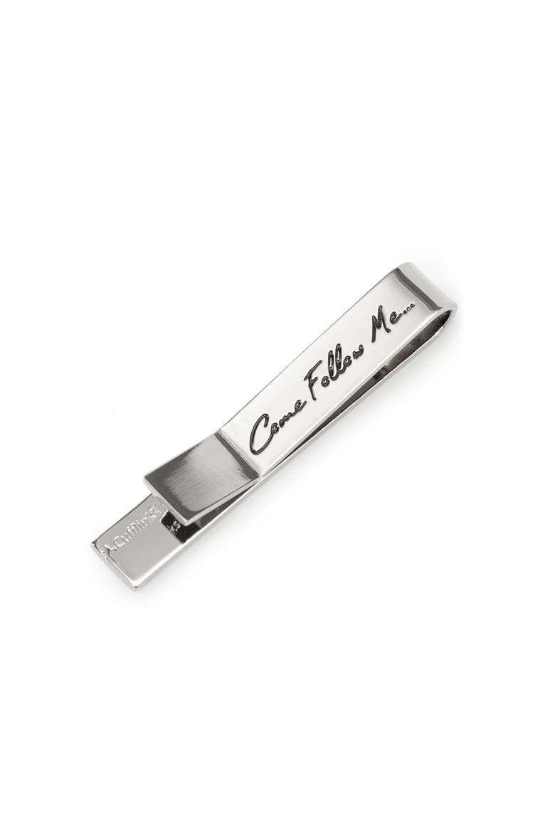 Come Follow Me Tie Bar, Alternate, color, SILVER