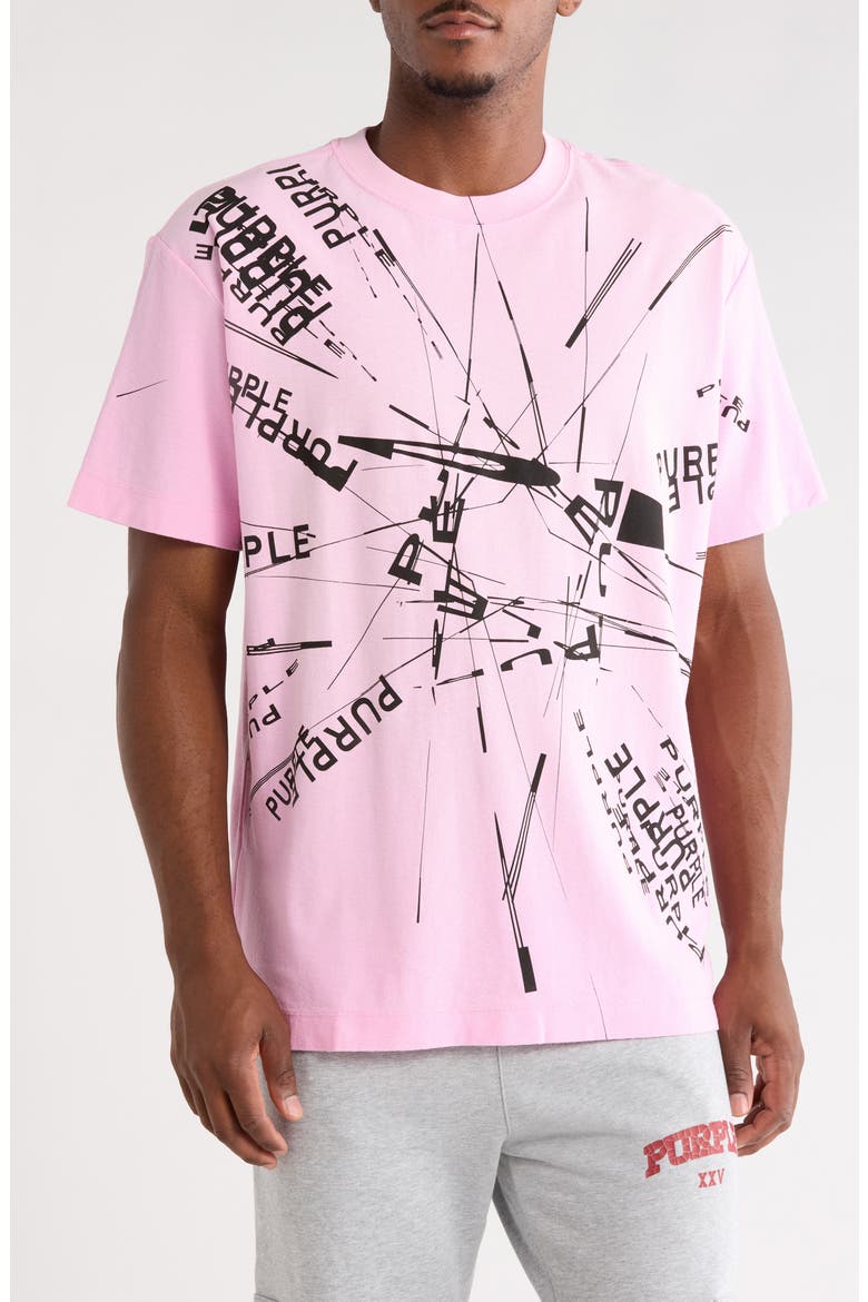 Textured Cotton Jersey T-Shirt, Main, color, PINK
