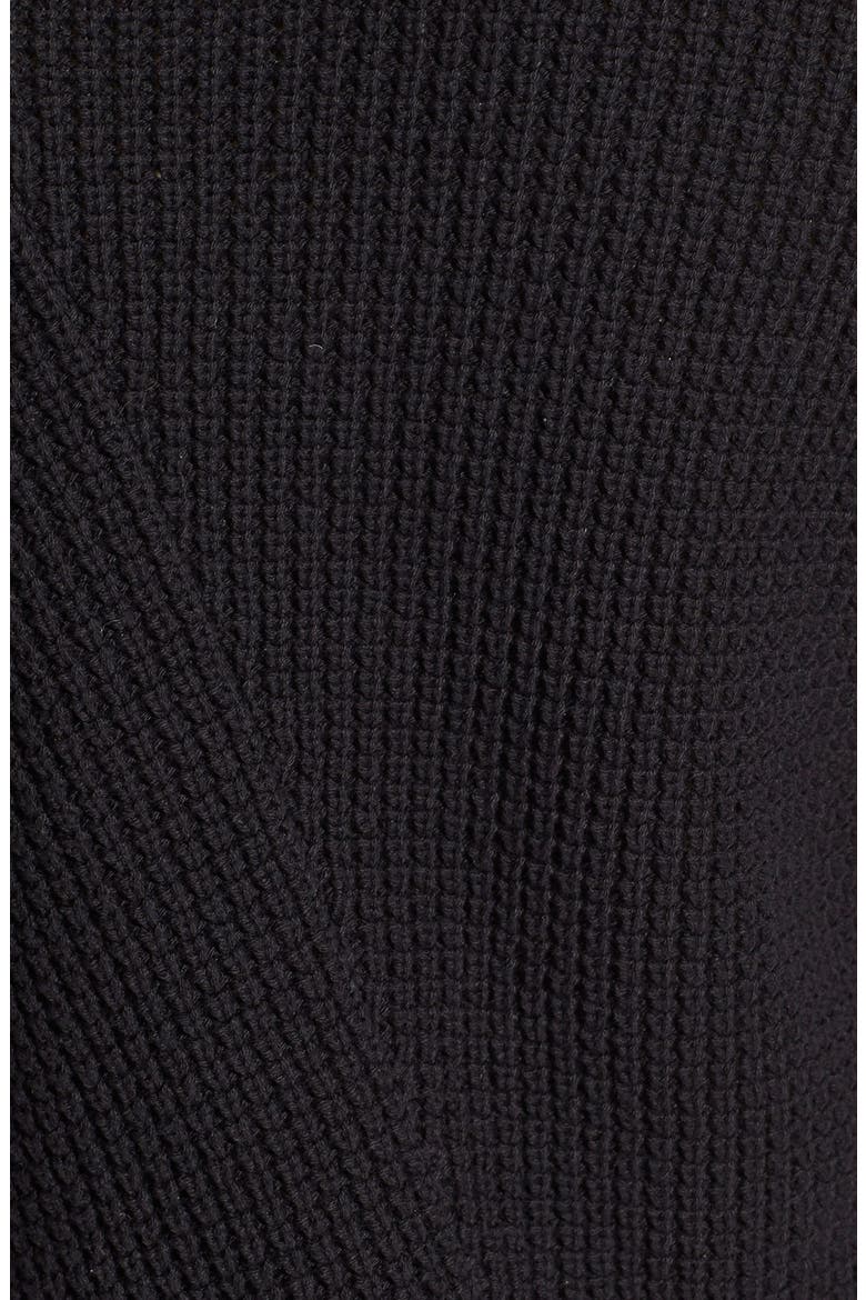 Pima Cotton & Silk Turtleneck Sweater, Alternate, color, BLACK
