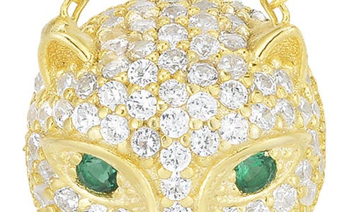 Sphera Milano Pavé Panther Head Pendant Necklace In Gold