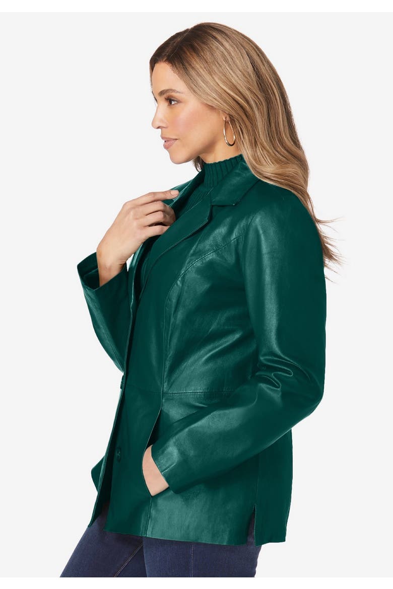 Leather Blazer, Alternate, color, MIDNIGHT VIOLET