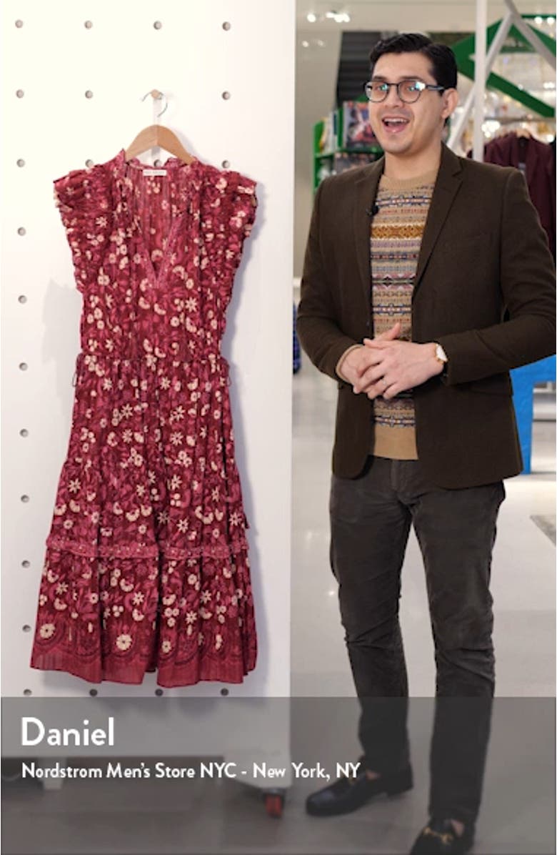 Linnea Floral Midi Dress, sales video thumbnail