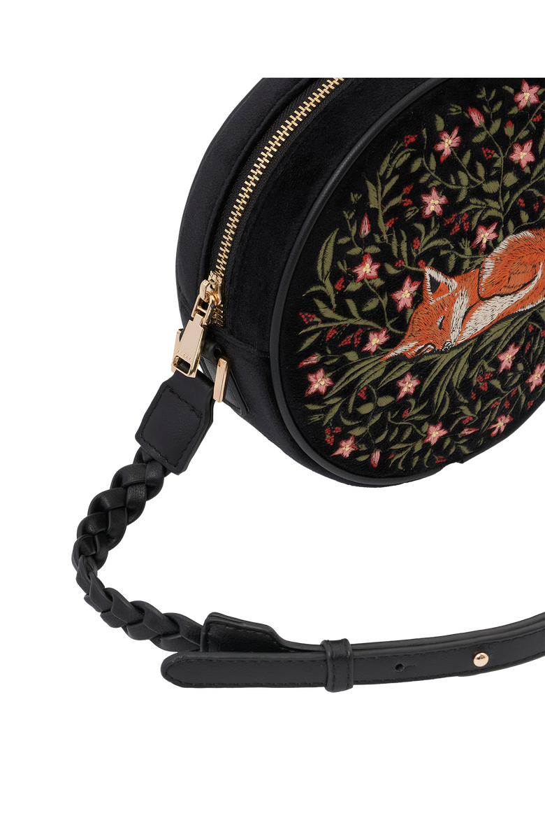 Fable England Sleepy Fox Circle Bag, Alternate, color, Black