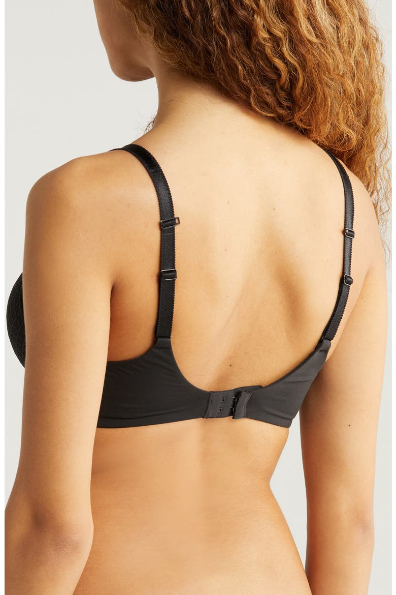 Norah Chic Plunge T-Shirt Bra, Alternate, color, BLACK
