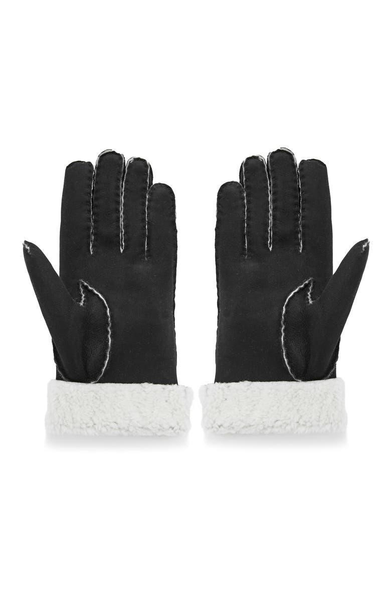 Celtic & Co. Sheepskin Gloves, Alternate, color, Black