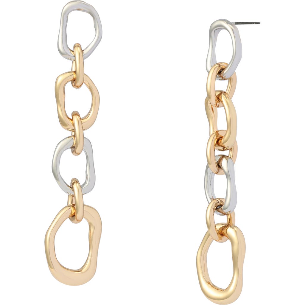 Robert Lee Morris Linear Link Earrings In Multi