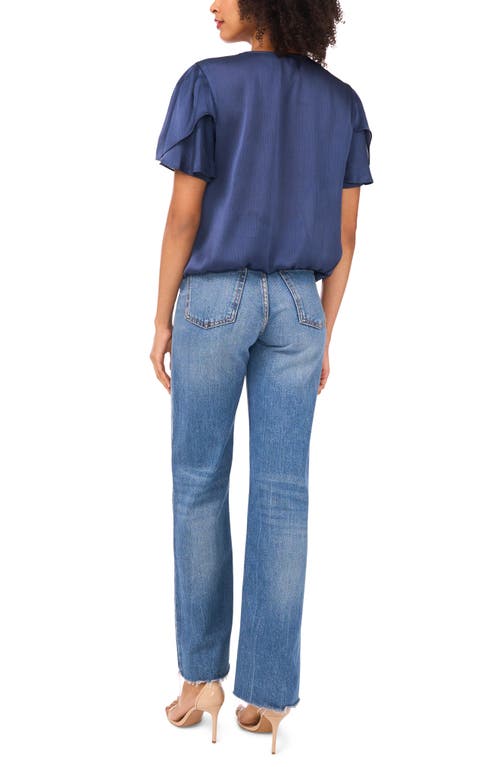 Vince Camuto Surplice Neck Blouse In Blue