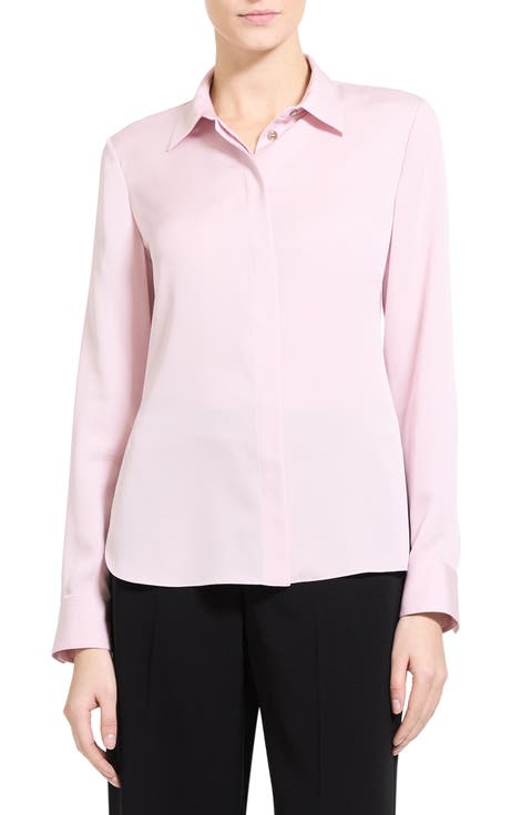 Classic Fitted Silk Shirt