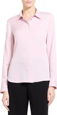 Theory Classic Fitted Silk Shirt