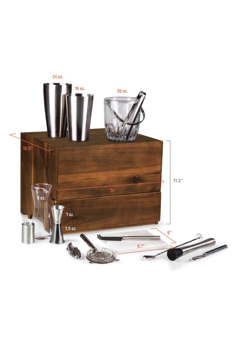 Legacy Madison Acacia Tabletop Bar Set, Alternate, color, Acacia Wood