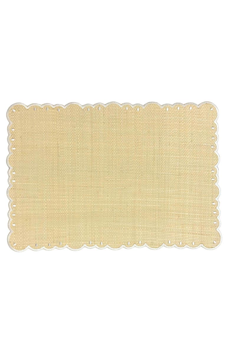 Square Polka Dot Buriti Placemat, Main, color, Off White