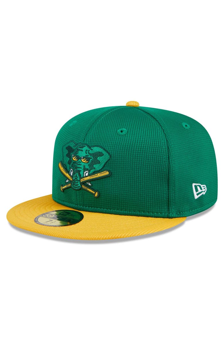 New Era Men's New Era Kelly Green Oakland Athletics 2024 Batting Practice 59FIFTY Fitted Hat, Main, color, Kelly Green