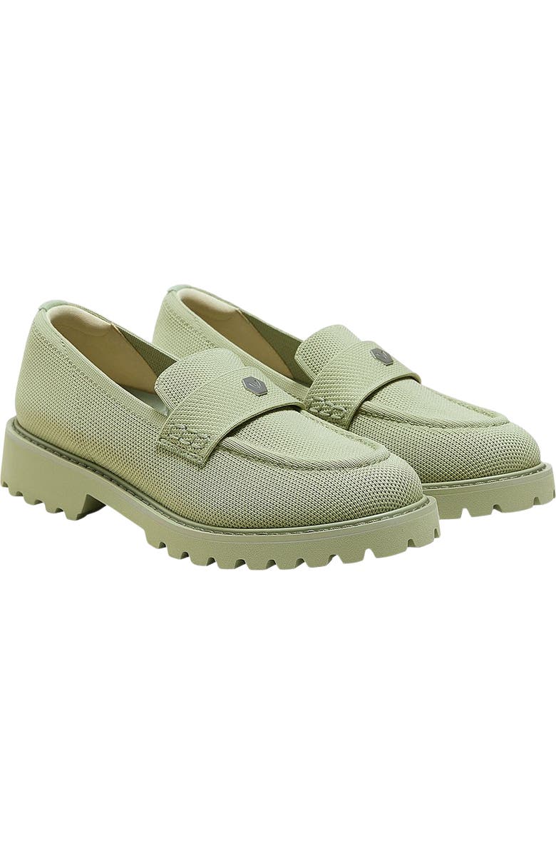 VIVAIA Round-Toe Platform Chunky Heel Loafers, Main, color, Matcha