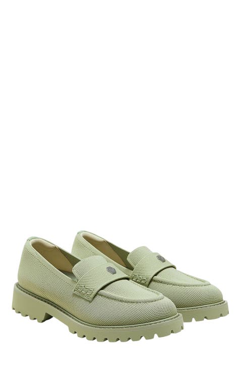Round-Toe Platform Chunky Heel Loafers (Francesca)