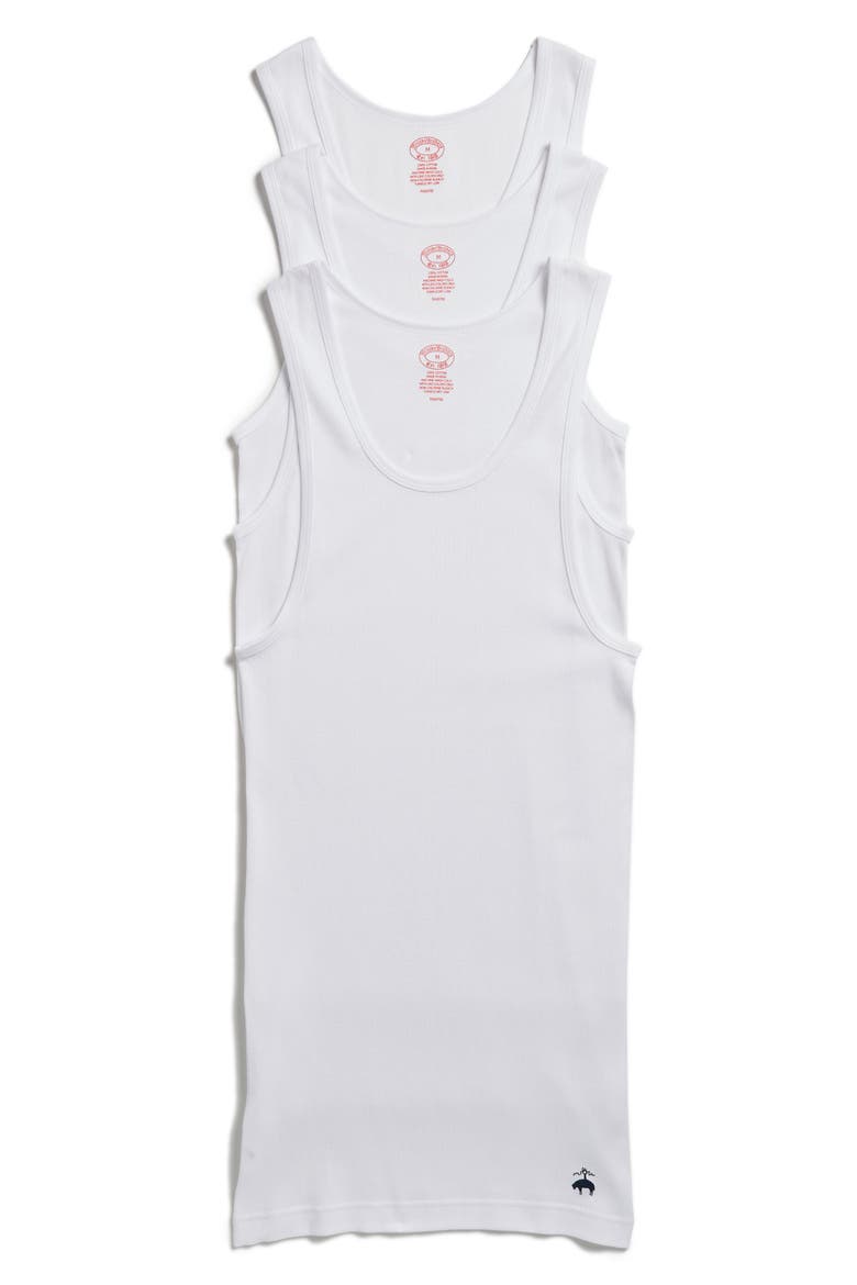 3-Pack Cotton Tank Undershirts, Main, color, WHITE