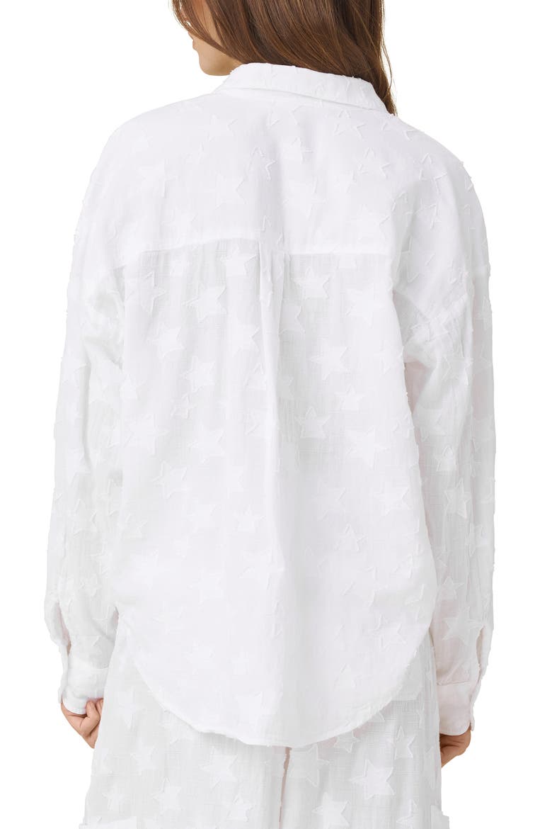 Caprice Star Button-Up Shirt, Alternate, color, WHITE