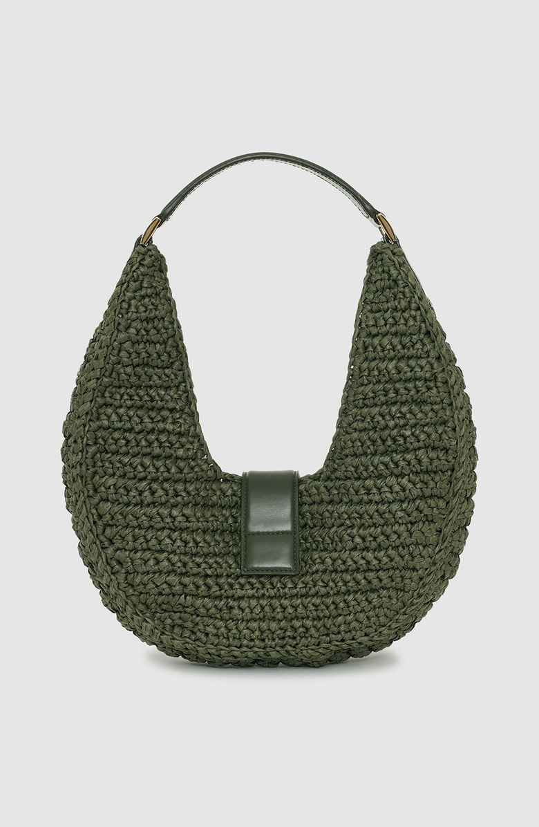 ANINE BING Lou Monogram Bag, Alternate, color, Olive