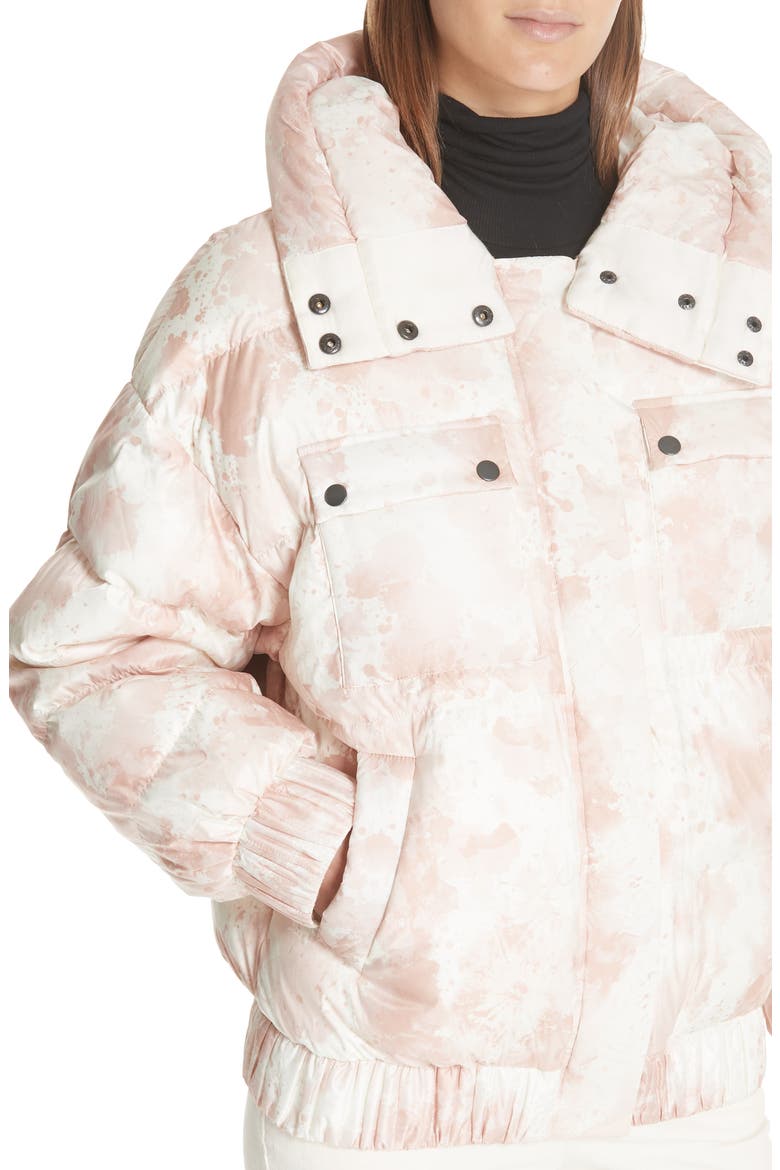 Tie Dye Down Puffer Jacket, Alternate, color, CHALK/ LUNAR
