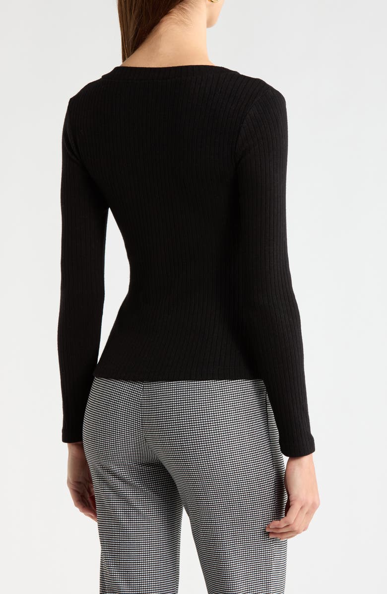 ASTR the Label McKenzie V-Neck Cardigan, Alternate, color, Black