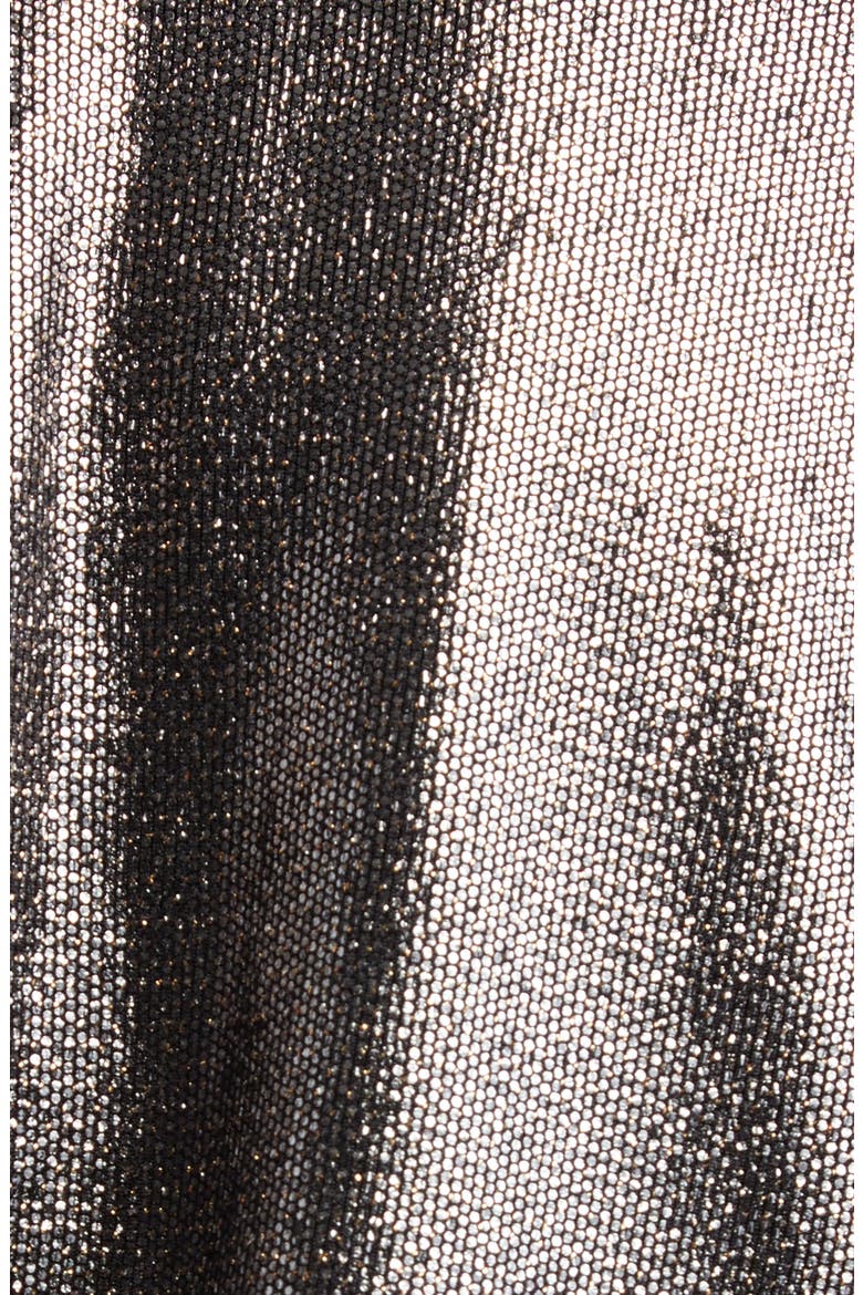 Alexane Metallic Long Sleeve Minidress, Alternate, color, METALLIC BLACK
