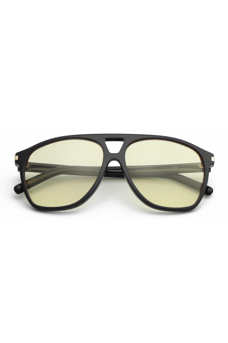 Toronto Aviator Sunglasses, Alternate, color, Black/Yellow
