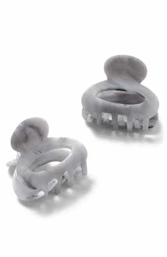 Set of 2 Assorted Marbled Petite Claw Clips