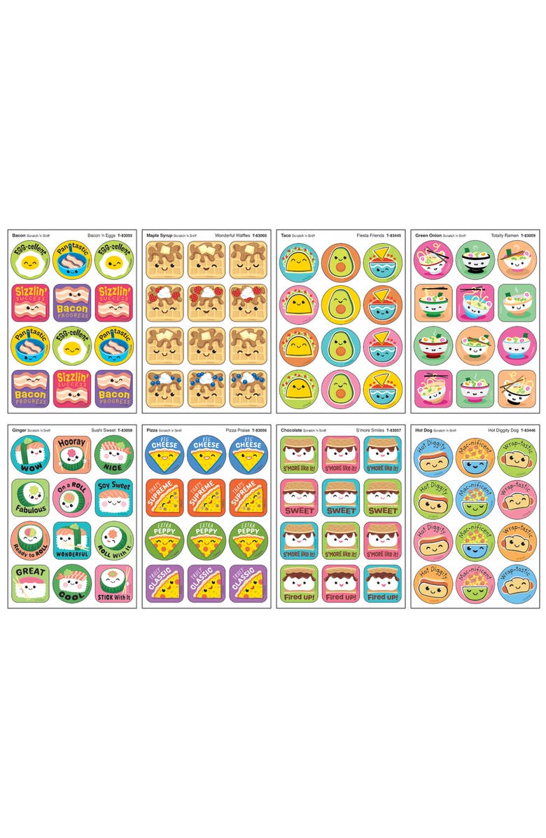 TREND Scratch 'N Sniff Food Favorites, 288 Count Scented Stickers, Alternate, color, Multicolored