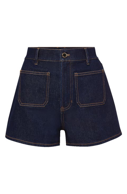 Elijah Patch Pocket Denim Short (Indigo Rinse)