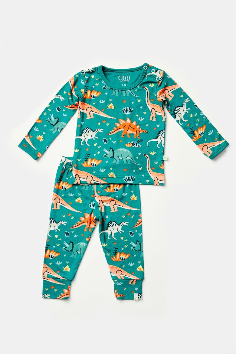 Long Sleeve Pajama Set - Dinosaur Jungle, Main, color, Dinosaur Jungle