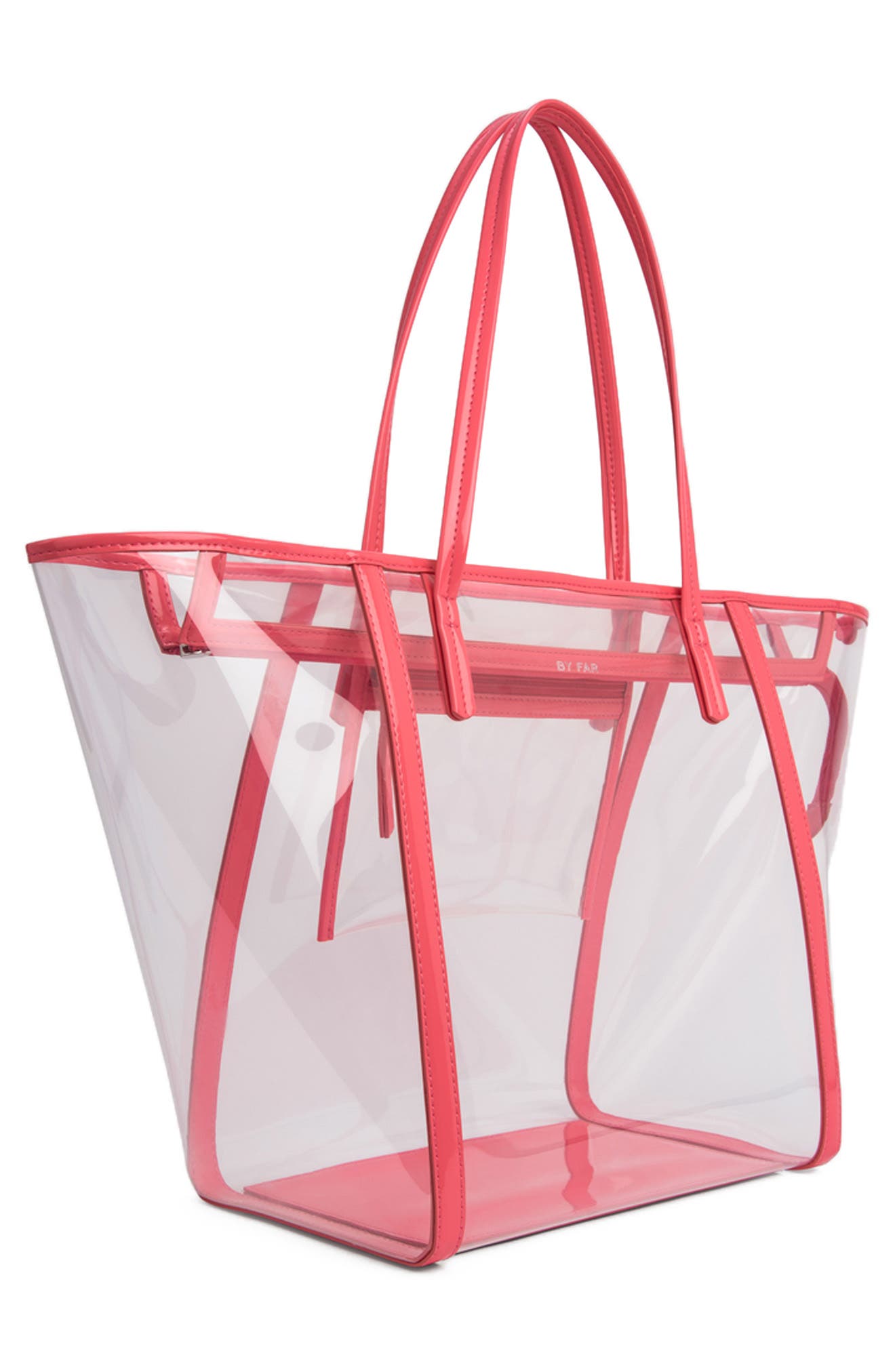 Club Transparent Tote, Alternate, color, LIPSTICK