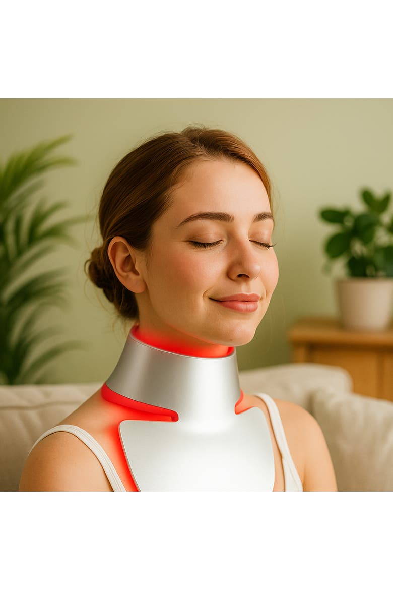 LED Light Therapy Neckplate Rejuvenate Your Neck & Décolleté, Alternate, color, White