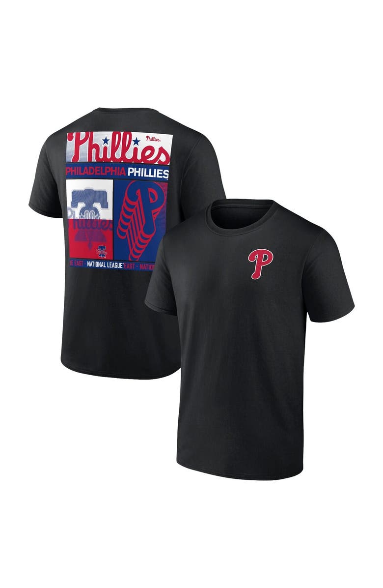 FANATICS Men's Profile Black Philadelphia Phillies Big & Tall Two-Sided Graphic T-Shirt, Main, color, Black