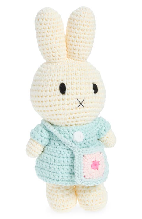 Miffy & Her Mint Dress & Flower Bag Crocheted Stuffed Animal