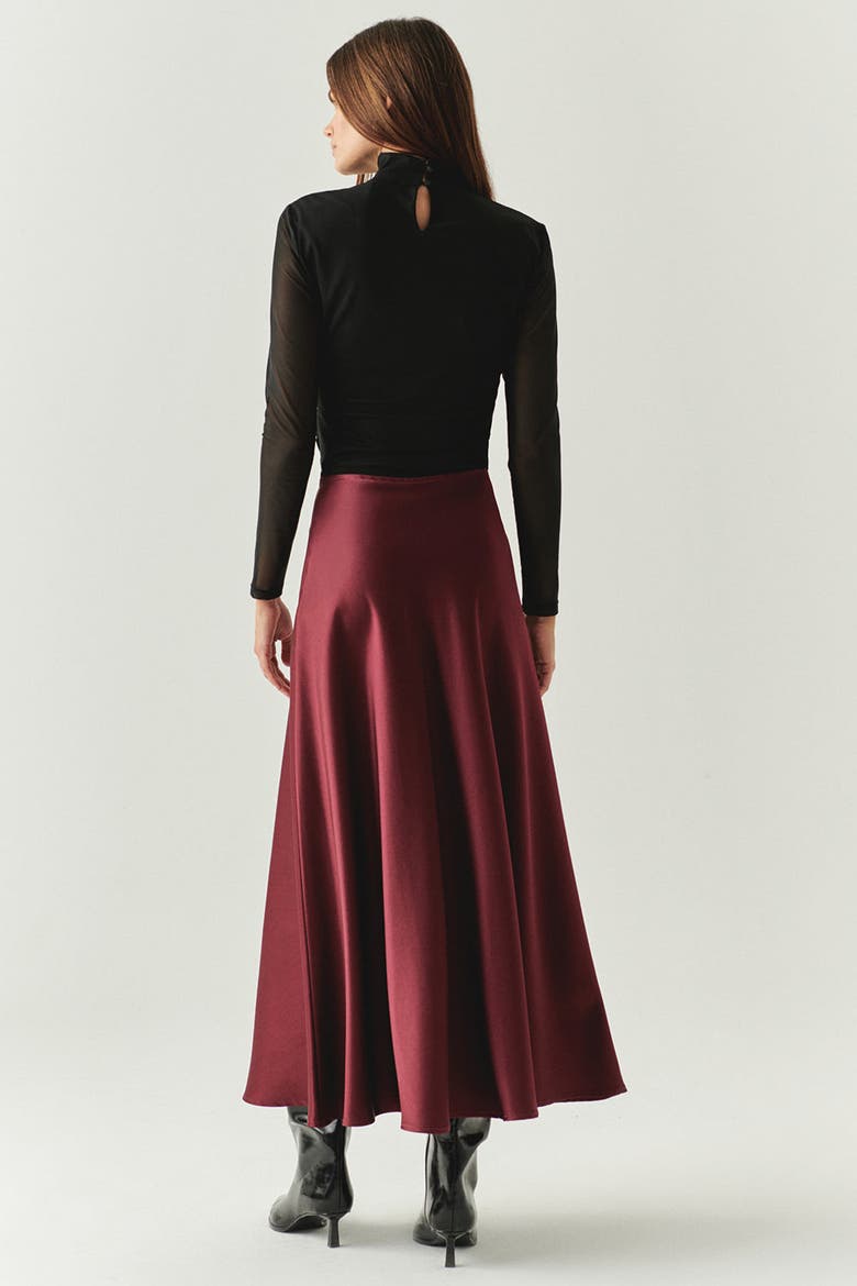 Justice A Line Midi Skirt, Alternate, color, RED