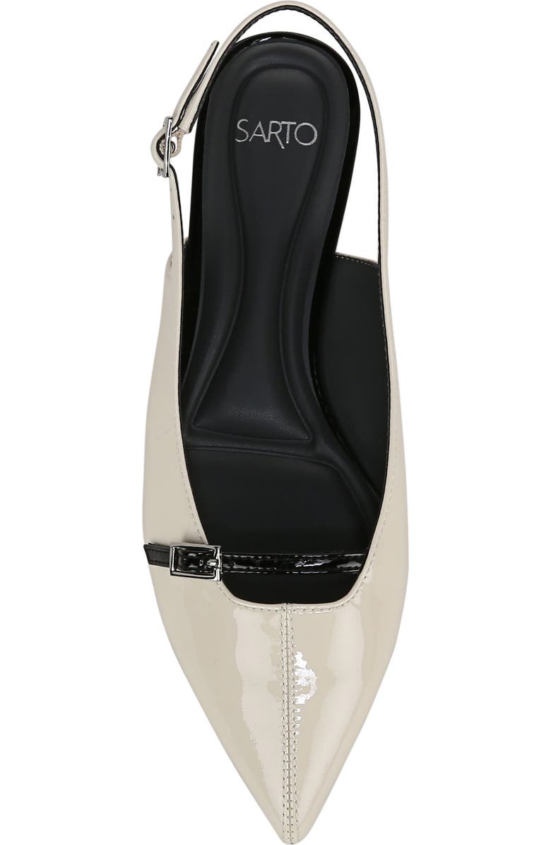 SARTO by Franco Sarto Emma Pointed Toe Slingback Flat, Alternate, color, White