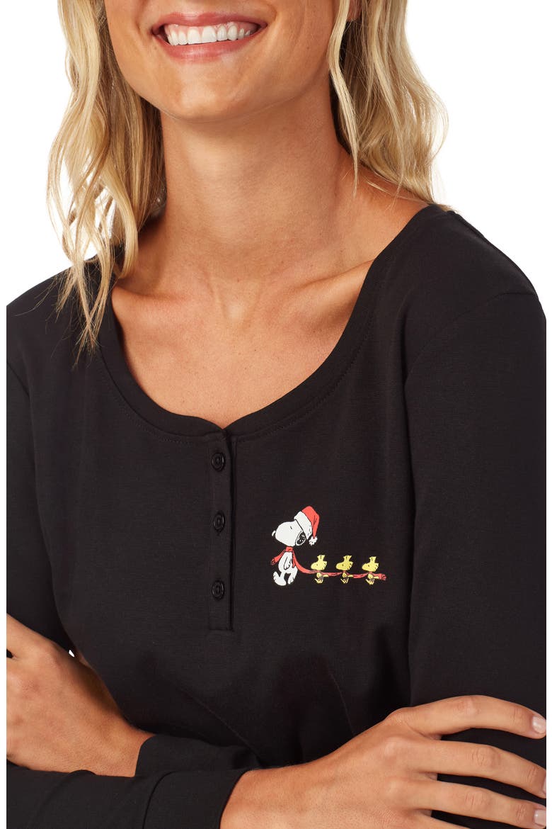 Peanuts Henley Pajamas, Alternate, color, PEANUTS WINTER FUN