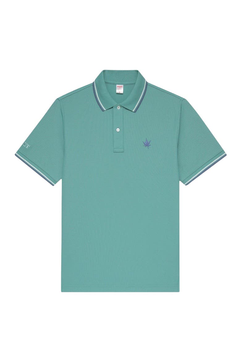 1983 Tipped Pique Polo, Main, color, Seafoam White Vintage Navy