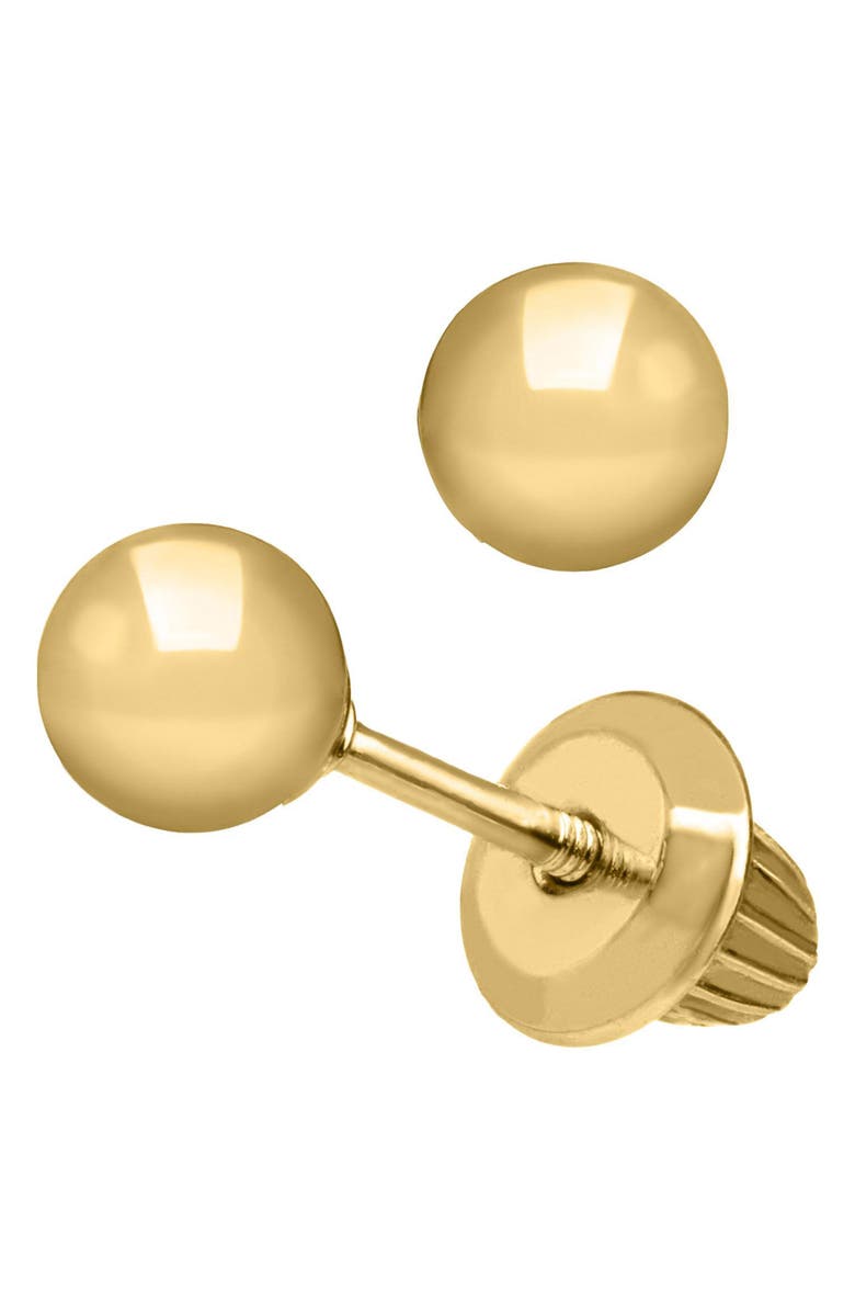 Mignonette 14k Gold Ball Earrings, Alternate, color, Gold