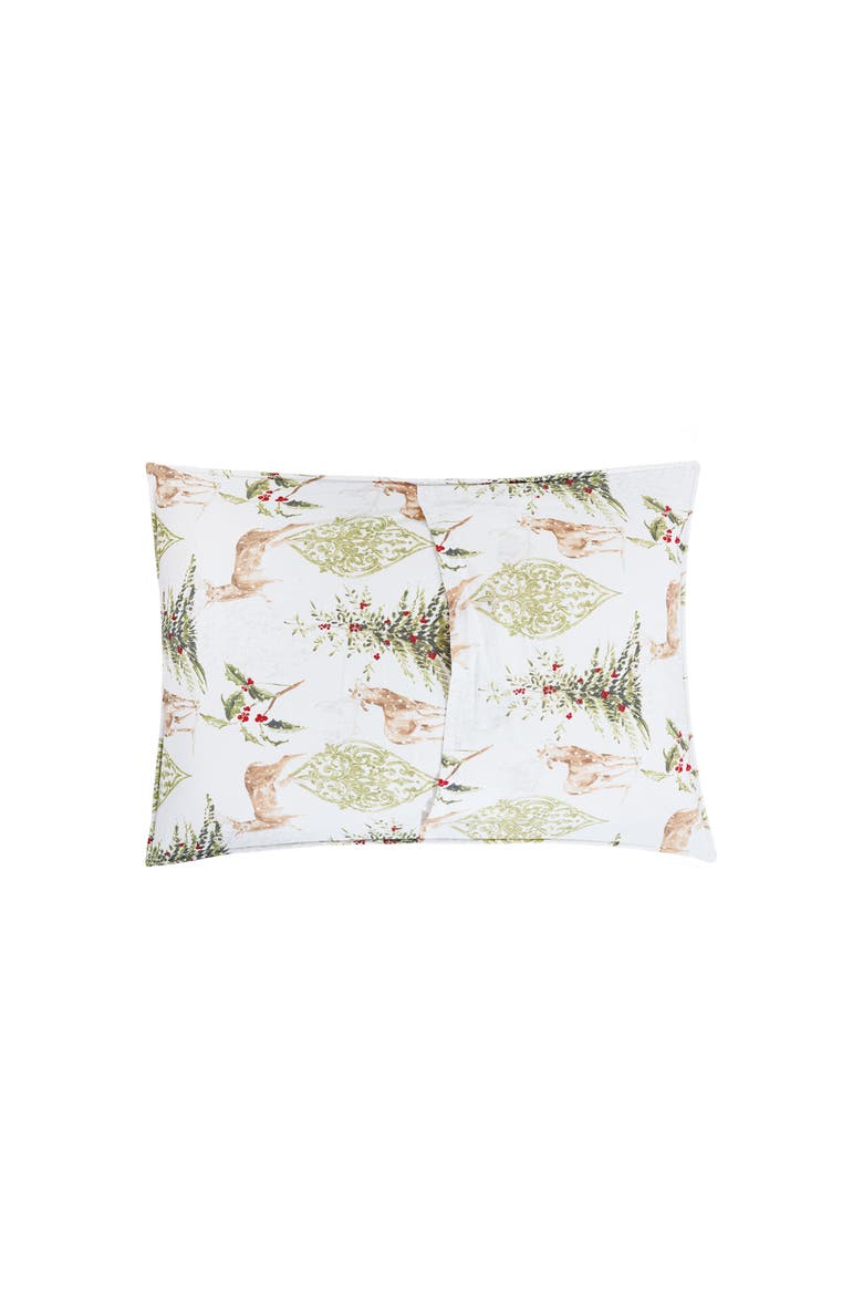Winter Trails Cotton Quilt Set  - Reversible and Machine Washable, Alternate, color, Green