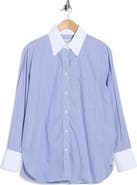 TWP Big Joe Stripe Cotton & Silk Button-Up Shirt
